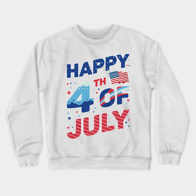 4th of july for all americans Crewneck Sweatshirt by dayaganggu